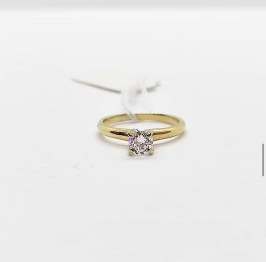 Diamond Solitaire Engagement Ring 14K Gold, Anniversary Ring, Gift - Pre-Order