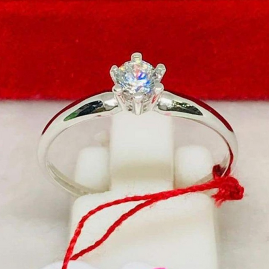 IVANA 6-Prong Engagement Ring 18K Gold, Ladies Ring, Anniversary Gift Ring
