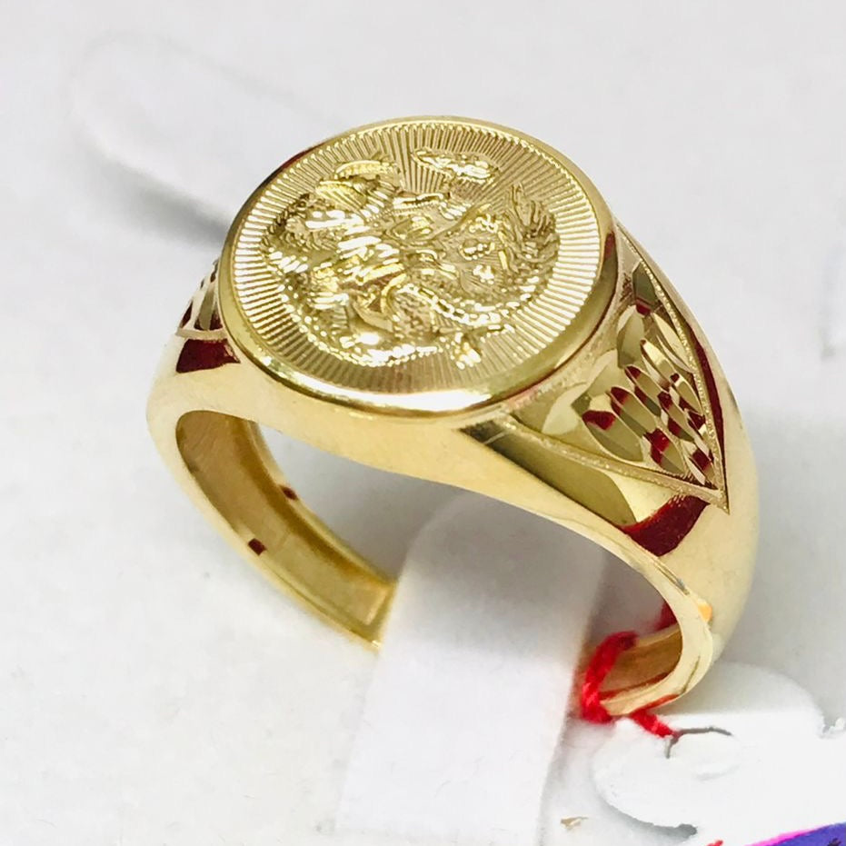 Rounded Rings Men Round Men’s Ring 18K Gold – ZNZ Jewelry Affordagold