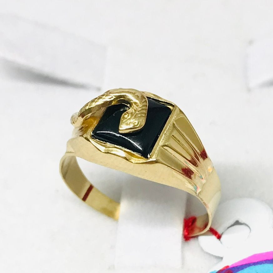Black Snake Men’s Ring 18K Gold