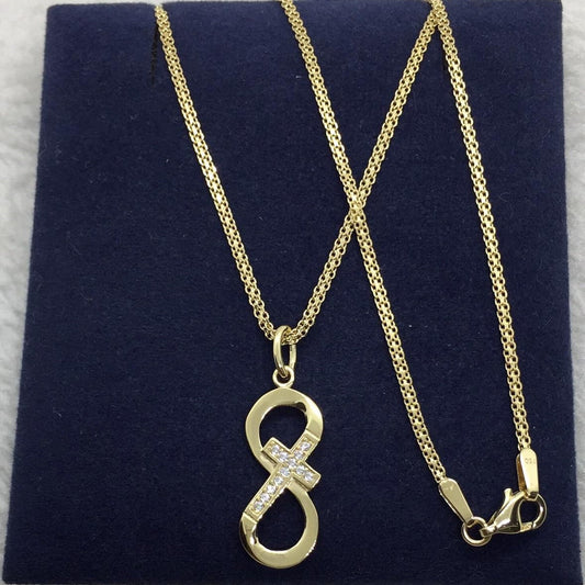 Infinity Cross Women’s Necklace 18K Gold