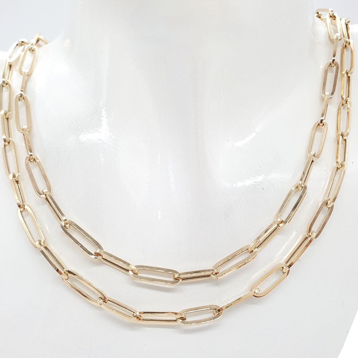 Paperclip Chain Necklace 18K Gold – ZNZ Jewelry Affordagold