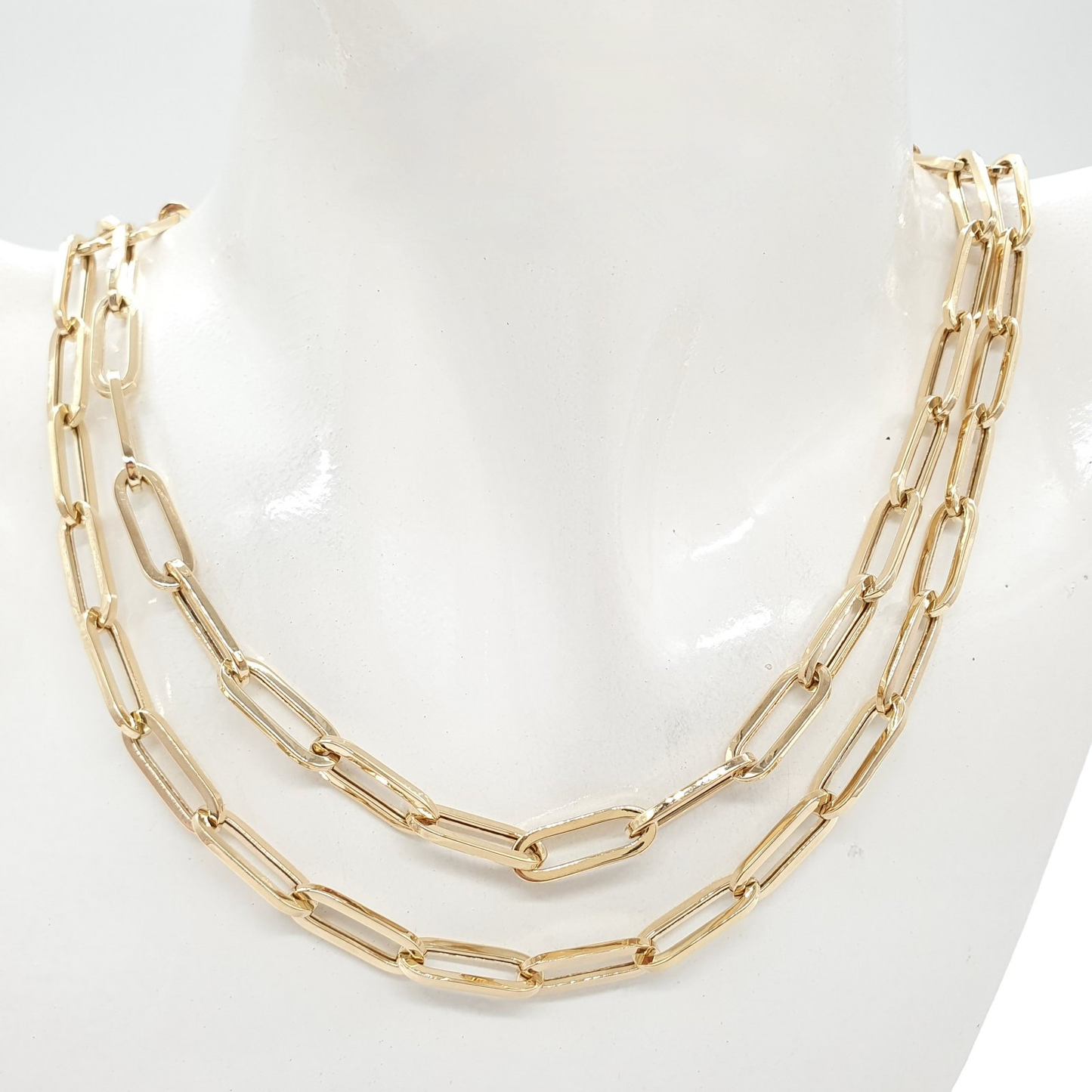 Paperclip Chain Necklace 18K Gold 1123221