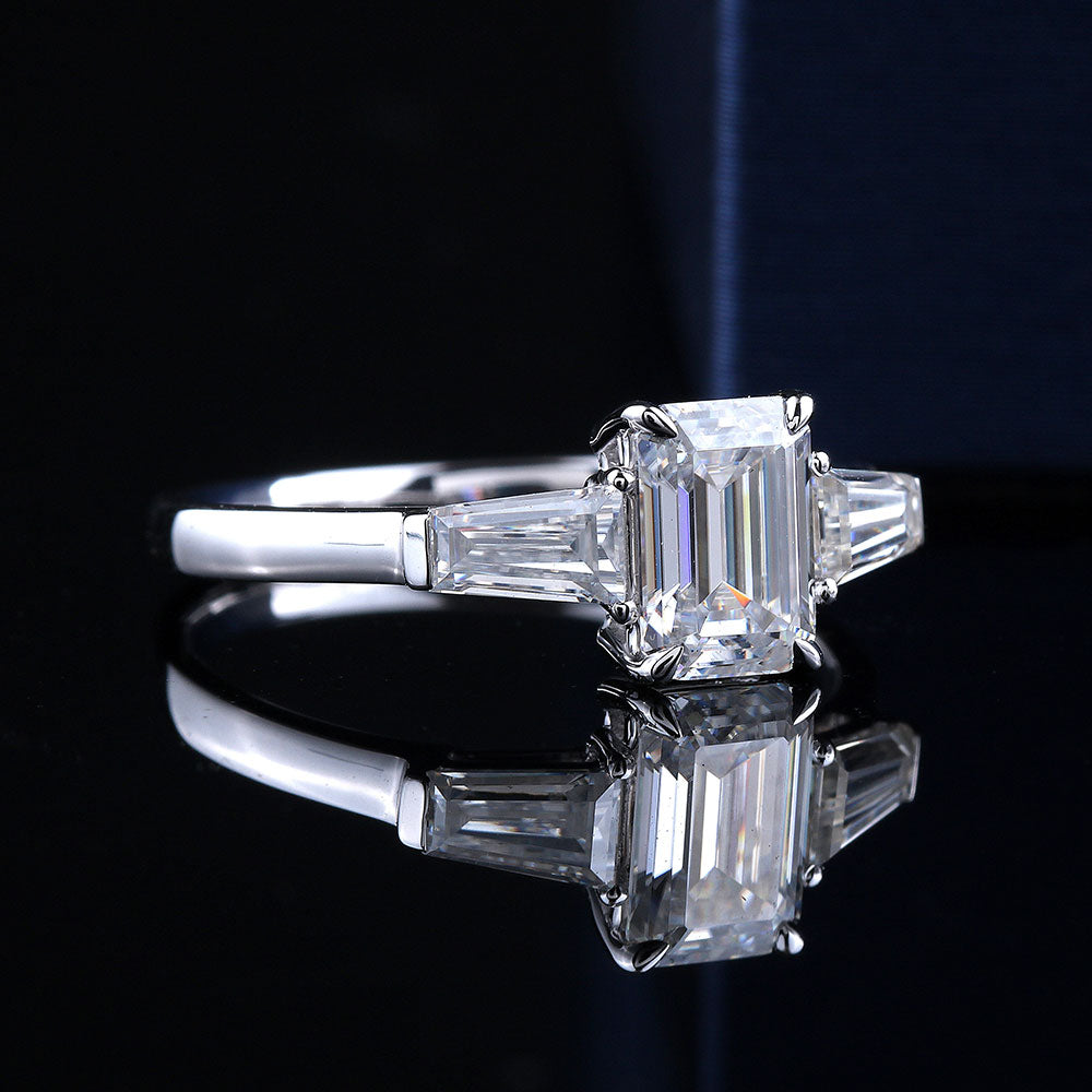Emerald Cut Engagement Ring for Women Bridal Ring - PreOrder 3-4 weeks