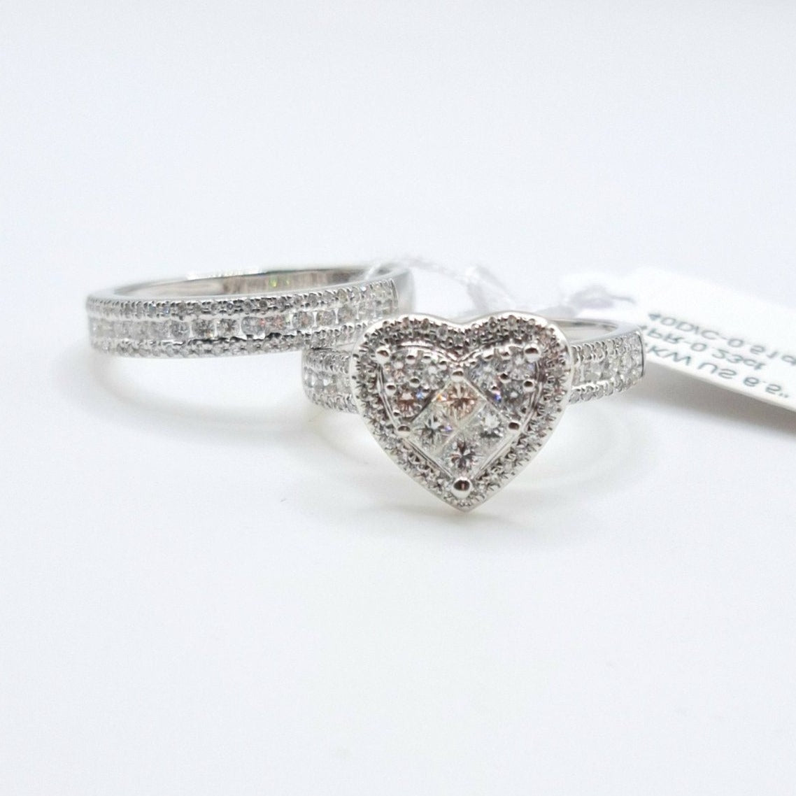 Heart Diamond Halo Engagement-Wedding Ring