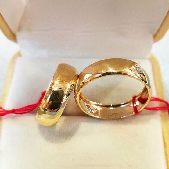 18K Gold Wedding Rings Plain - ZNZ Jewelry Philippines
