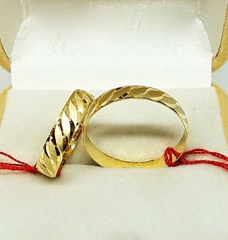 18K Gold Wedding Bands, Couple Rings - ZNZ Jewelry Philippines
