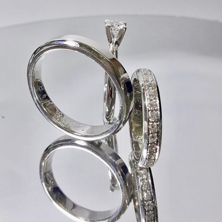 925 wedding deals ring set